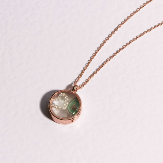 Single Heart Crystal Charm