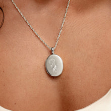 Load image into Gallery viewer, Birth Flower Personalised Locket - Silver

