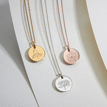 Load image into Gallery viewer, Birth Flower Personalised Necklace – Rose Gold
