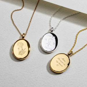 Birth Flower Personalised Locket - Gold