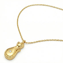 Load image into Gallery viewer, Cat Crystal Urn Necklace - Gold
