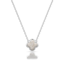 Load image into Gallery viewer, Clover Ashes Resin Necklace - Silver
