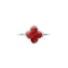 Load image into Gallery viewer, Clover Ashes Resin Ring - Silver
