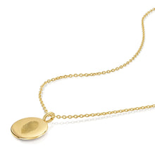 Load image into Gallery viewer, Coin Fingerprint Pendant Gold
