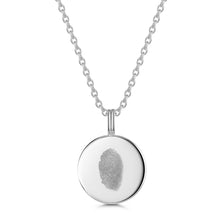 Load image into Gallery viewer, Coin Fingerprint Necklace - Silver
