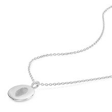 Load image into Gallery viewer, Coin Fingerprint Pendant Silver
