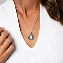 Load image into Gallery viewer, Coin Fingerprint Necklace - Silver
