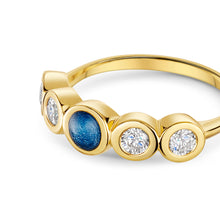 Load image into Gallery viewer, Crystal-Chain Ashes Resin Ring Gold
