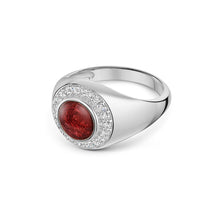 Load image into Gallery viewer, Crystal Signet Ashes Resin Ring - Silver
