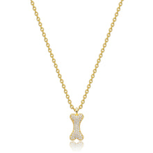 Load image into Gallery viewer, Diamanté Dog Bone Urn Necklace - Gold
