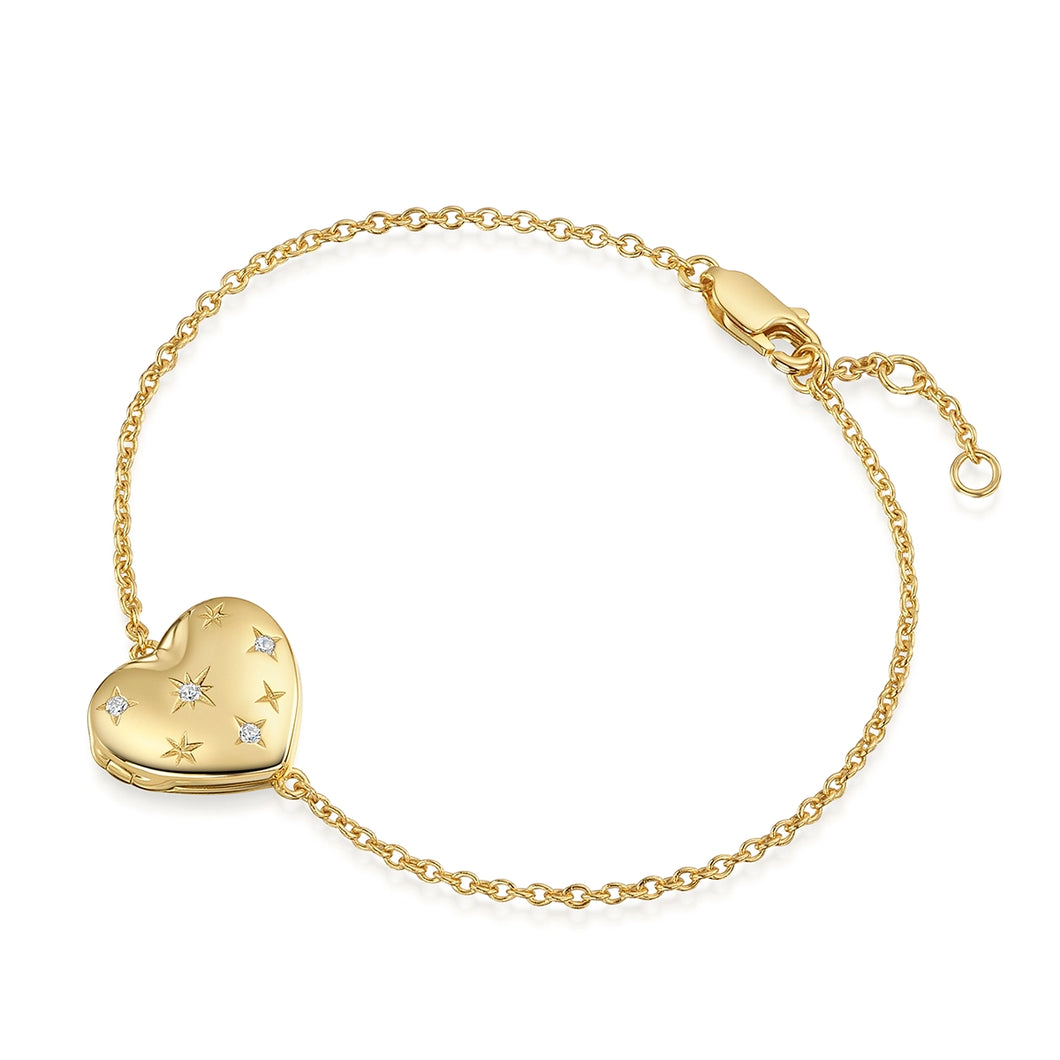 Crystal Heart Bracelet Locket