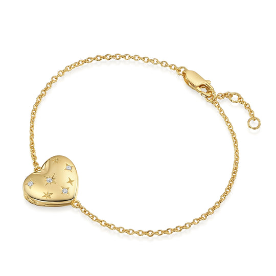 Crystal Heart Bracelet Locket