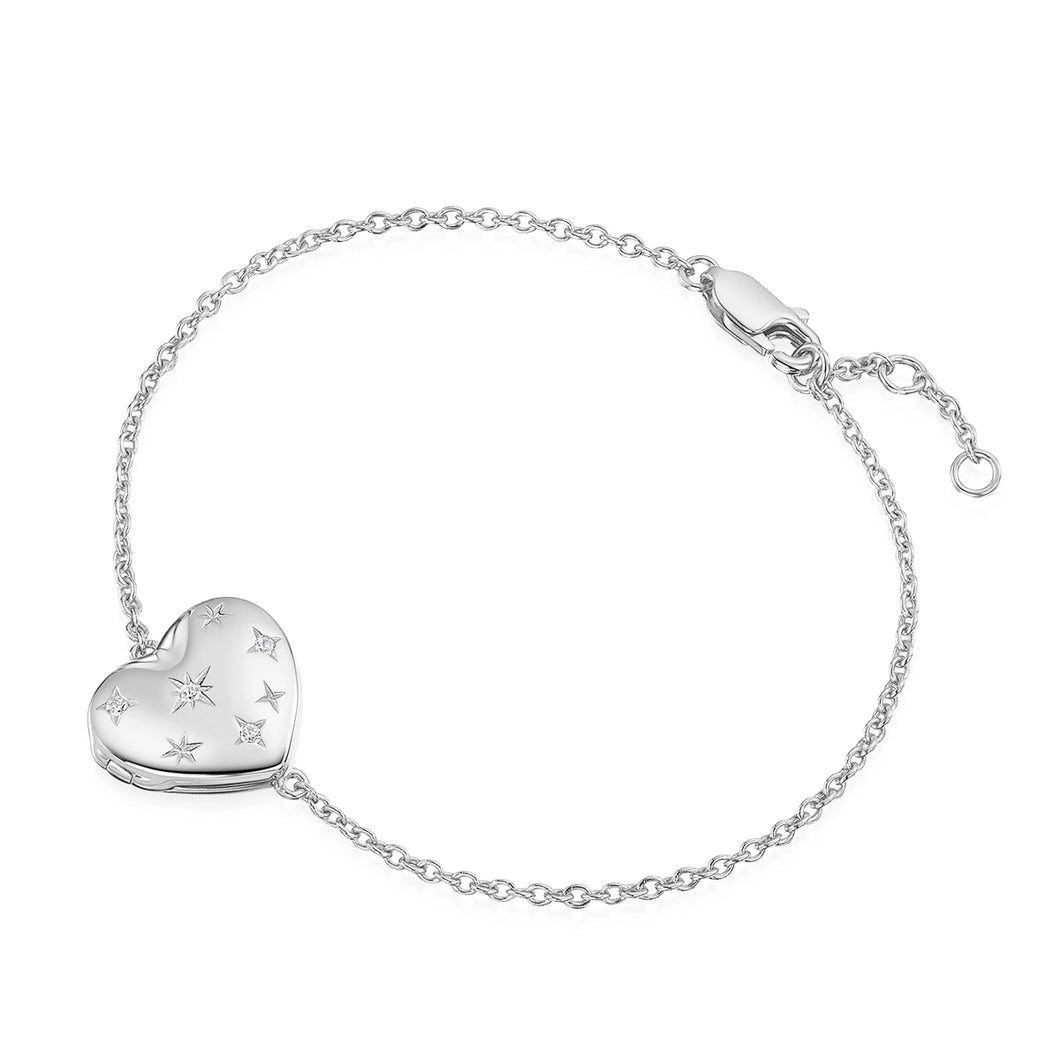 Crystal Heart Bracelet Locket