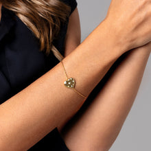 Load image into Gallery viewer, Crystal Heart Bracelet Locket - Gold
