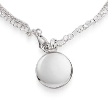 Load image into Gallery viewer, Diamond Drum Urn Bracelet with Nugget Chain - Silver
