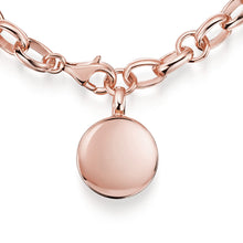 Load image into Gallery viewer, Diamond Drum Urn Bracelet with Links Chain - Rose Gold
