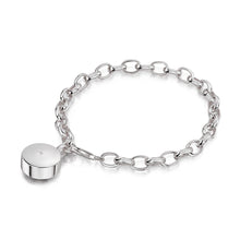 Load image into Gallery viewer, Diamond Drum Urn Bracelet with Links Chain - Silver

