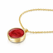 Load image into Gallery viewer, Round Ashes Resin Locket - Solid 14k Gold
