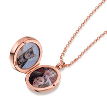 Load image into Gallery viewer, Malachite Modern Round Locket – Rose Gold
