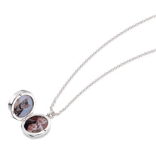 Load image into Gallery viewer, Malachite Modern Round Locket – Silver
