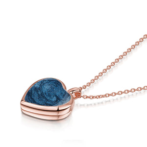 Heart Ashes Resin Locket - Rose Gold