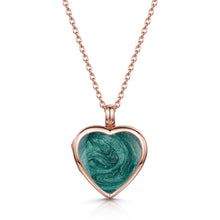 Load image into Gallery viewer, Heart Ashes Resin Locket - Rose Gold
