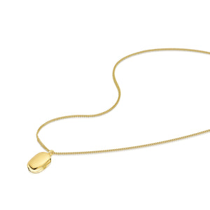 Men's Small Dog Tag Plain - Gold