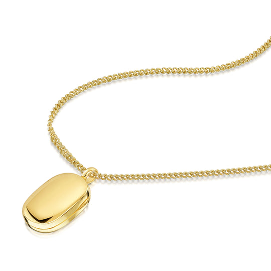 Men's Small Dog Tag Plain - Gold
