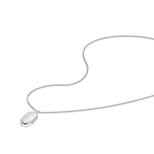 Men's Small Dog Tag Plain - Silver