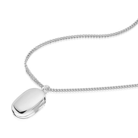 Men's Small Dog Tag Plain - Silver