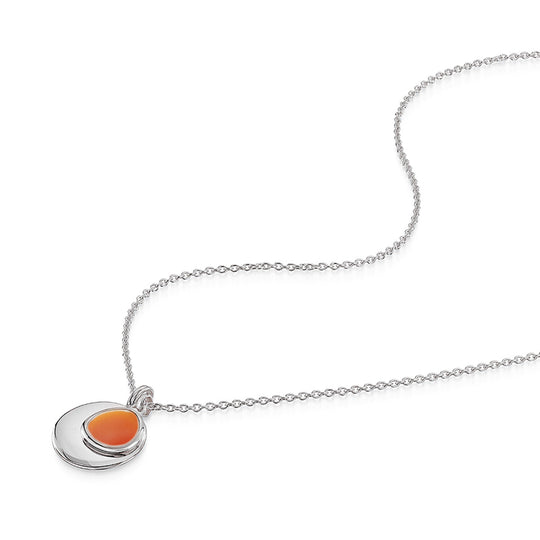 Birthstone Coin Necklace – Silver