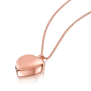 Heart Urn Ashes Necklace – Rose Gold