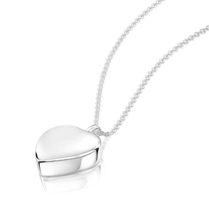 Heart Urn Ashes Necklace – Silver