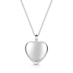 Heart Urn Ashes Necklace – Silver