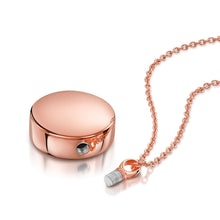 Load image into Gallery viewer, Round Drum Urn Ashes Necklace – Rose Gold
