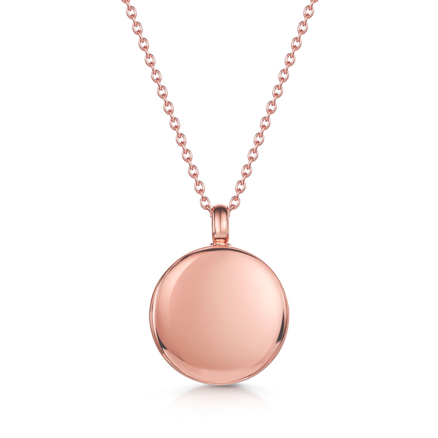 Round Urn Ashes Necklace – Rose Gold