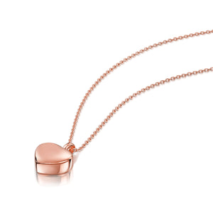 Small Heart Urn Ashes Necklace – Rose Gold