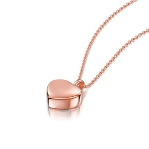 Small Heart Urn Ashes Necklace – Rose Gold