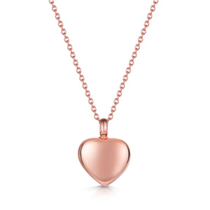 Small Heart Urn Ashes Necklace – Rose Gold