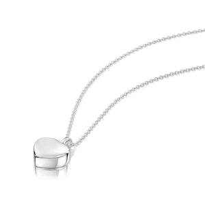 Small Heart Urn Ashes Necklace – Silver