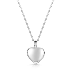 Small Heart Urn Ashes Necklace – Silver