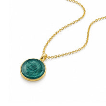 Load image into Gallery viewer, Round Ashes Resin Necklace - Solid 14k Gold
