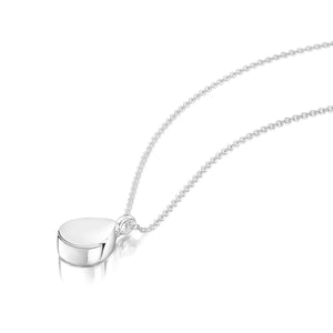 Teardrop Urn Ashes Necklace – Silver