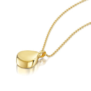 Teardrop Urn Ashes Necklace – Gold