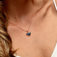 Load image into Gallery viewer, Rounded Heart Ashes Resin Pendant - Rose Gold
