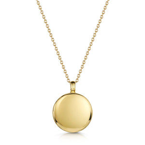 Diamond Set Round Urn Ashes Necklace – Gold