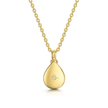 Load image into Gallery viewer, Diamond Set Teardrop Urn Ashes Necklace – Gold

