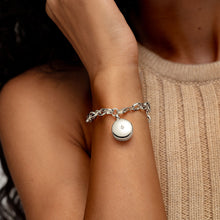 Load image into Gallery viewer, Diamond Drum Urn Bracelet with Links Chain - Silver
