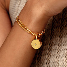 Load image into Gallery viewer, Diamond Drum Urn Bracelet with Nugget Chain - Gold
