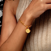Load image into Gallery viewer, Diamond Drum Urn Bracelet with Nugget Chain - Gold
